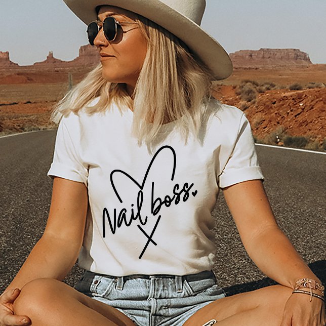 Camiseta Nail Boss Tech Shirt Nail Tech Gift (manicure expert tee, nail technician top)