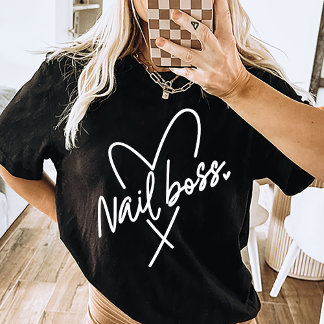 Camiseta Nail Boss Tech Shirt Nail Tech Gift