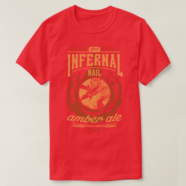 Camiseta Nail Infernal Amber Ale FFXIV (Diseño del anverso)
