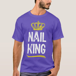 Camiseta Nail King Men Boys Tecnología Funny Guay