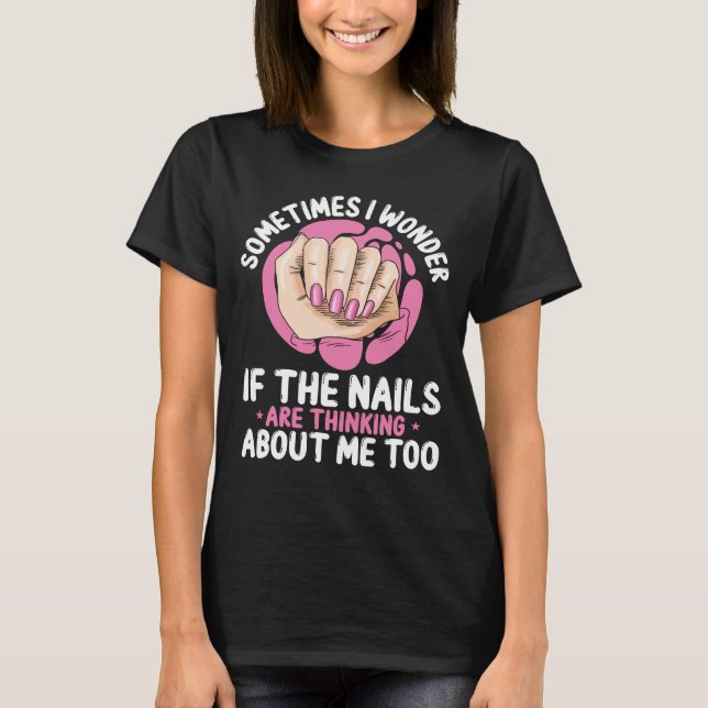 Camiseta Nail Tech a veces me gusta el salón de uñas polaca (Anverso)