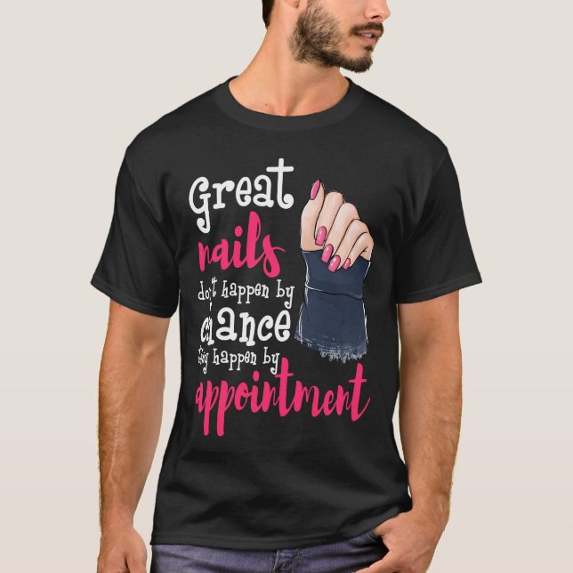 Camiseta Nail Tech Gracioso regalo Manicurista Salon Grande (Anverso)
