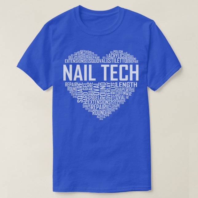 Camiseta Nail Tech Heart (Diseño del anverso)