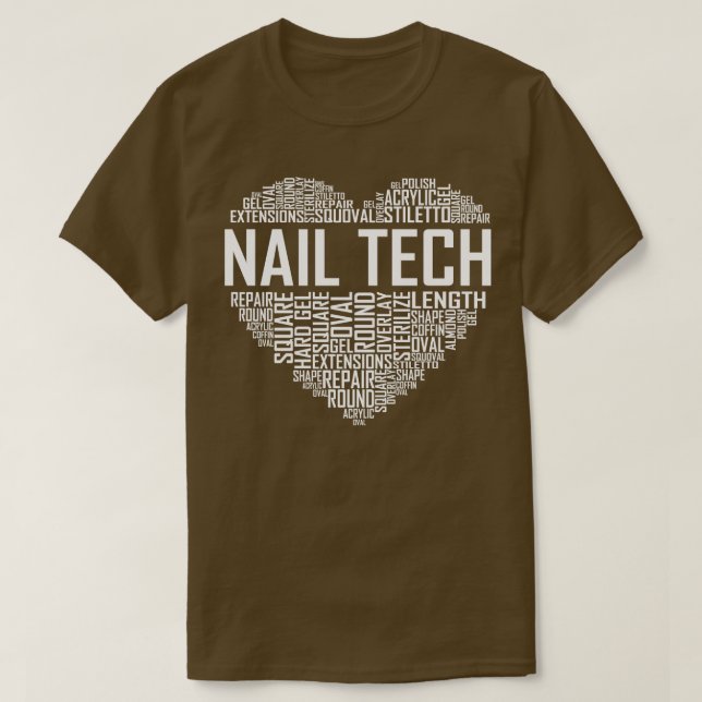 Camiseta Nail Tech Heart (Diseño del anverso)