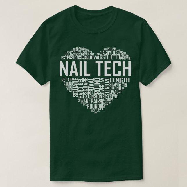 Camiseta Nail Tech Heart (Diseño del anverso)