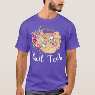 Camiseta Nail tech linda técnica de uñas de esmalte