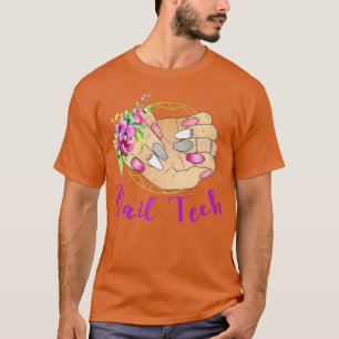 Camiseta Nail tech lindo arte de uñas manicura