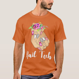 Camiseta Nail tech lindo arte de uñas manicura