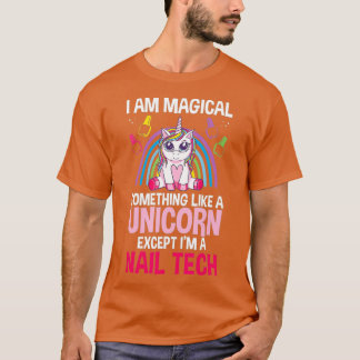Camiseta Nail Tech Magic Unicornio Cute Cosmetólogo