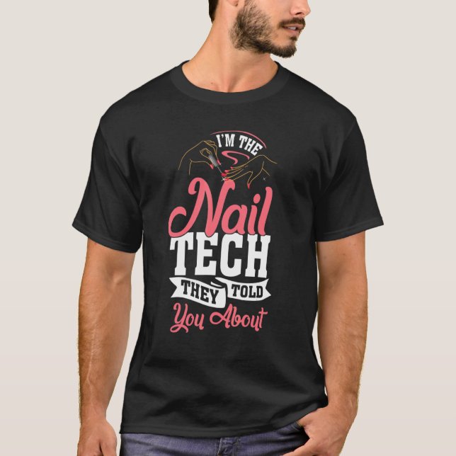 Camiseta Nail Tech Technist Table Cosmetólogo polaco (Anverso)