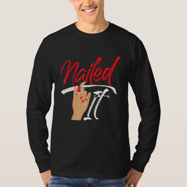 Camiseta Nail Tech Work Uniforme Nail Polaco 6 (Anverso)