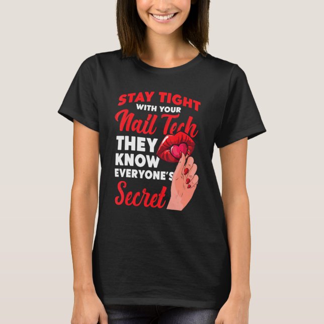 Camiseta Nail Tech Work Uniforme Nail Polaco 7 (Anverso)