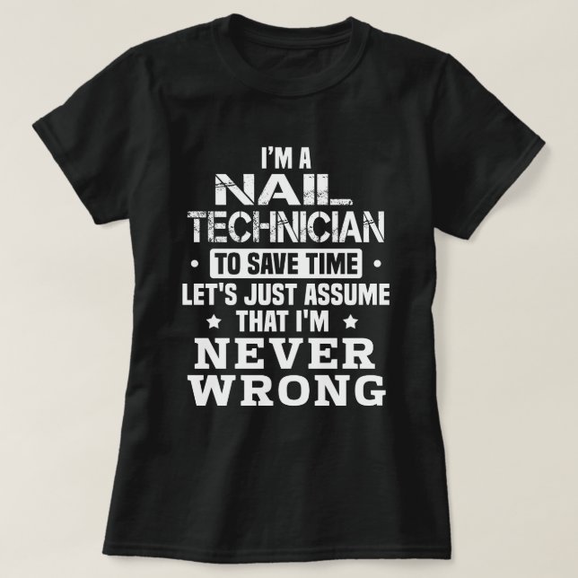 Camiseta Nail Technician (Diseño del anverso)
