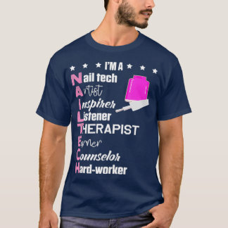 Camiseta Nail Technician Counselor Nail Tech Artista