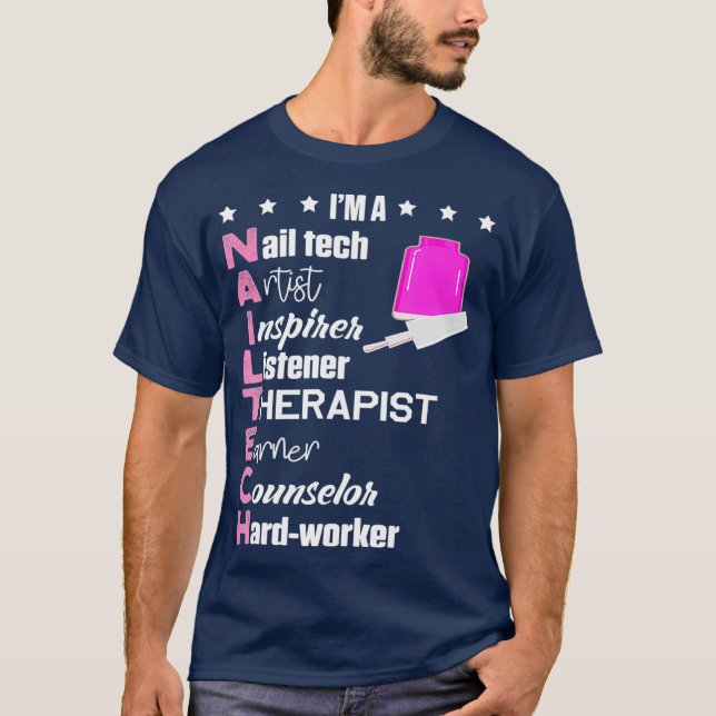 Camiseta Nail Technician Counselor Nail Tech Artista (Anverso)