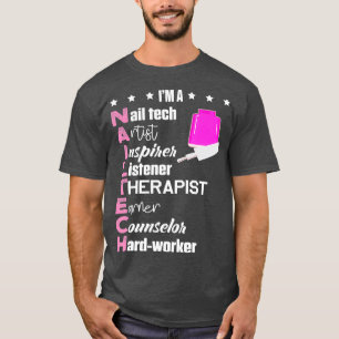 Camiseta Nail Technician Counselor Nail Tech Artista
