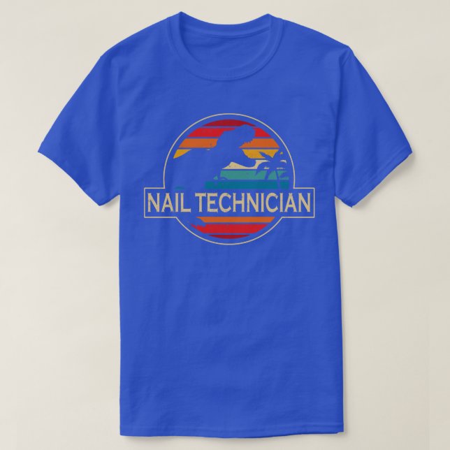 Camiseta Nail Technician Dinosaur (Diseño del anverso)