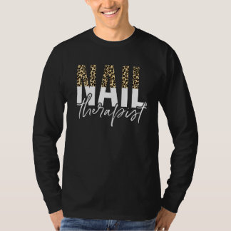 Camiseta Nail Therapist Leopard Nail Artist Nail Tech 1