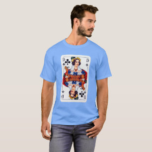Camiseta Naipes de la reina de los tréboles
