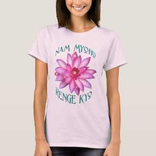 Camiseta Nam Myoho Renge Kyo con el diseño floral de Lotus