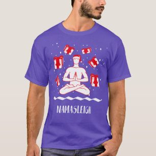 Camiseta Namasleigh Funny Yoga Navidades Tshirt Holiday Gif