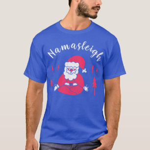 Camiseta Namasleigh Funny Yoga Navidades Tshirt Holiday Par