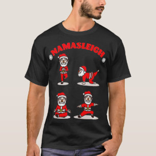 Camiseta Namasleigh Navidades de yoga Santa Yoga Poses Inst