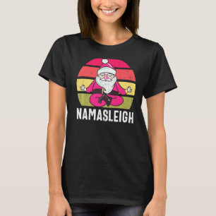 Camiseta Namasleigh Santa In Yoga Pose Meditando Gracioso C