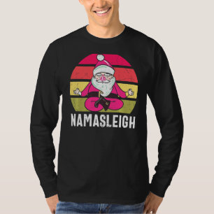 Camiseta Namasleigh Santa In Yoga Pose Meditando Gracioso C