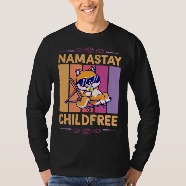 Camiseta Namastay Childfree Nomaste Yoga Lotus Flower Beach (Anverso)