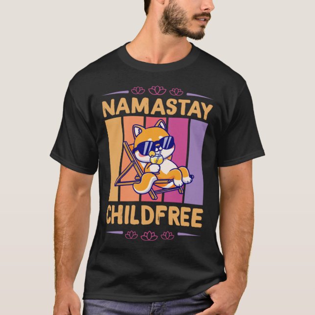 Camiseta Namastay Childfree Nomaste Yoga Lotus Flower Beach (Anverso)
