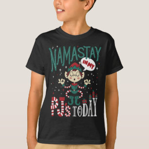 Camiseta Namastay en mi Pj's - Divertidos Navidades de Yoga