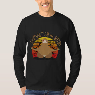 Camiseta Namastay In The Bed Funny Zen Namaste Sloth Yoga M