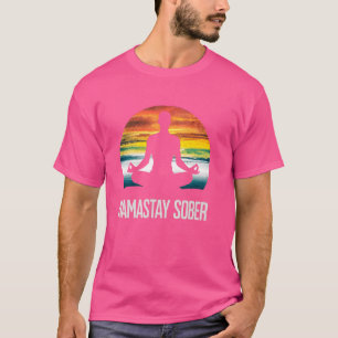 Camiseta Namastay Sober Soporte de Recuperación Sobriedad