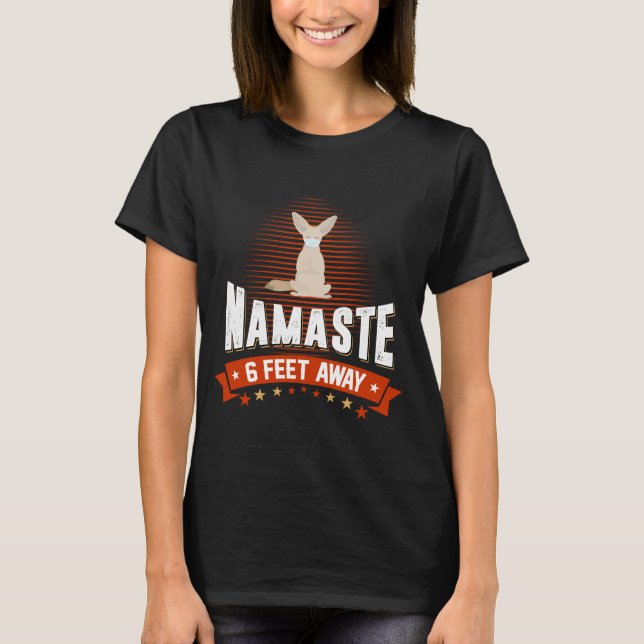 Camiseta Namaste A 6 Metros De Fox Con Yoga De Máscara (Anverso)