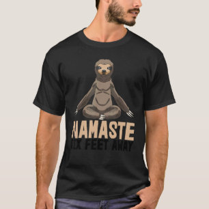 Camiseta Namaste A Seis Metros Lazy Sloth Sleepy Head Sloth