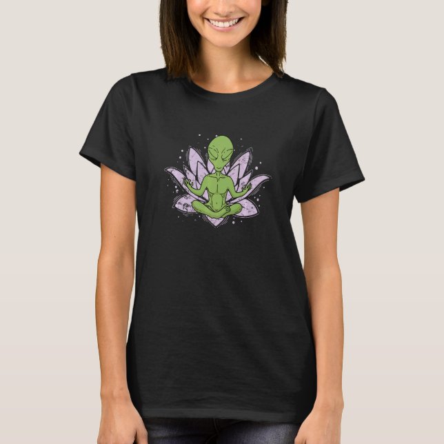 Camiseta Namaste Alien meditating (Anverso)