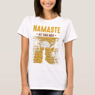 Camiseta Namaste at the Sea - Yoga Sunset Meditation Beach