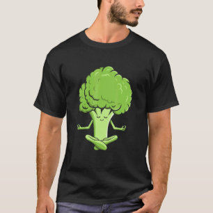 Camiseta Namaste Brócoli Meditación Posturas de Yoga Brócol