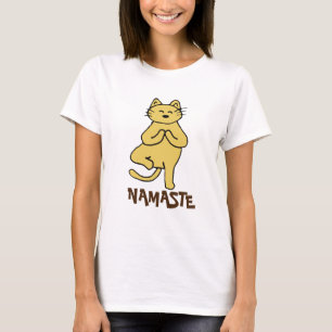 Camiseta "Namaste Cat Mom" Tee; Gracioso Gato. Lover