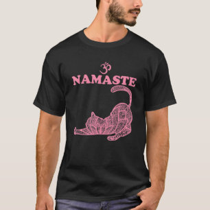 Camiseta Namaste Cat Yoga Pose Om Symbol Funny Yoga Gift Fo