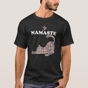 Camiseta Namaste Cat Yoga Pose Om Symbol Funny Yoga Gift Fo