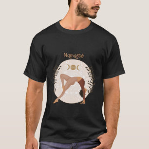 Camiseta Namasté, Chica de yoga bohemio hippie