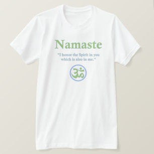 Camiseta Namaste - con comillas y símbolo Om
