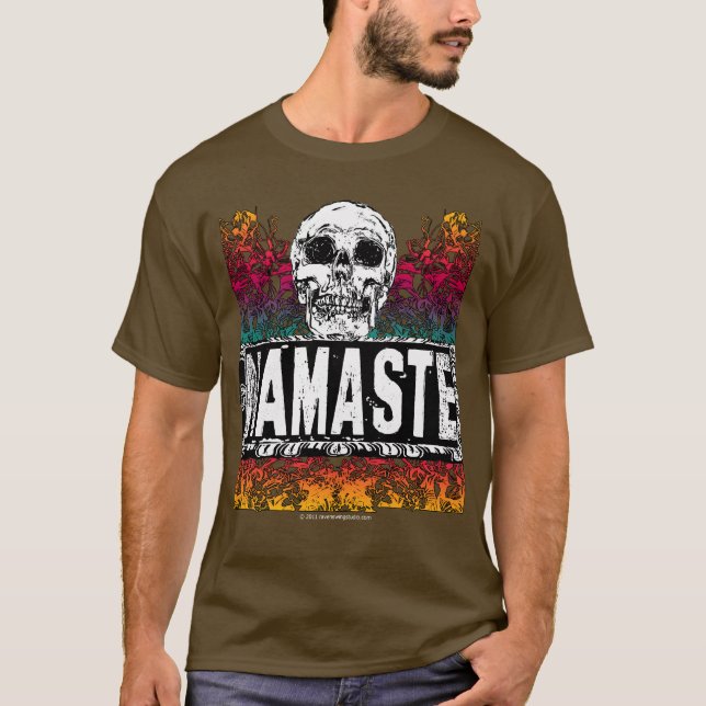 Camiseta Namaste con el cráneo (Anverso)