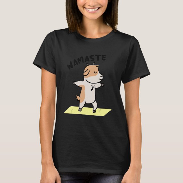 Camiseta Namaste Cute Goat Doing Yoga (Anverso)