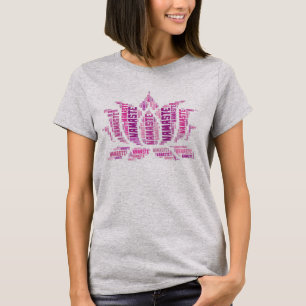 Camiseta Namaste De Flor Lotus En Zen Púrpura