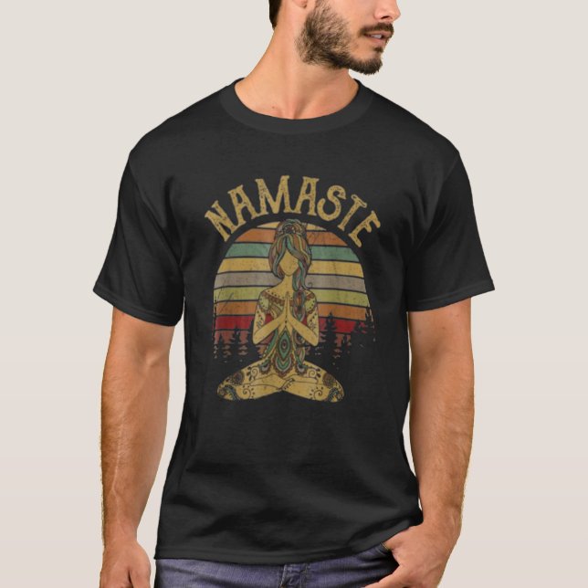 Camiseta Namaste Gautama Buda Budista Zen Medit Budismo (Anverso)