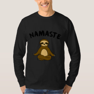 Camiseta Namaste Graciosa Cute Slote Yoga Pose Sloth Yoga P