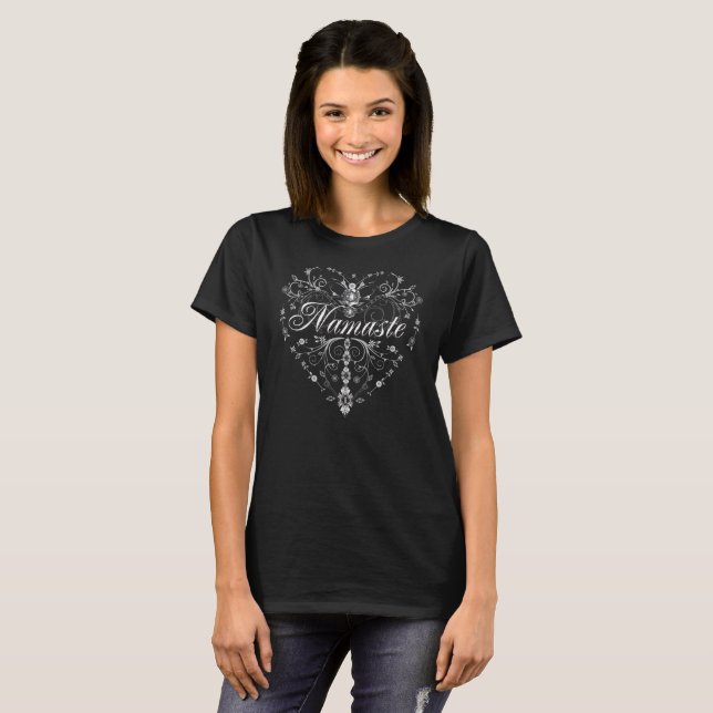 Camiseta Namaste Heart Womens Tshirt (Anverso completo)